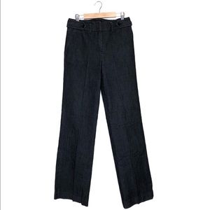 Sandro Black Chambray Wide Leg Pants